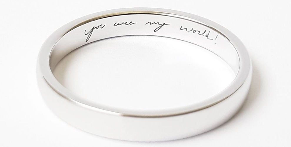 Romantic ring engraving