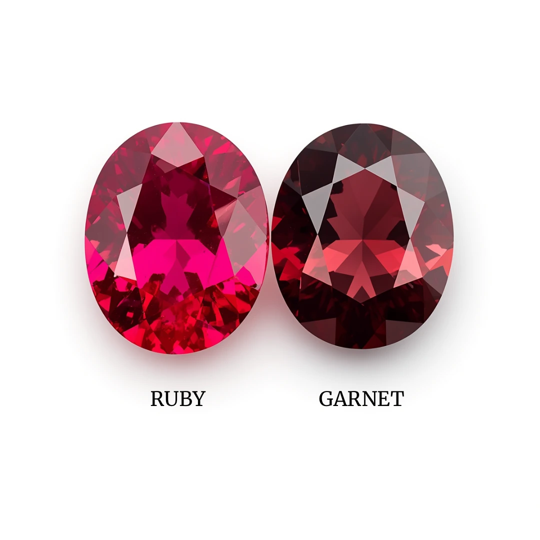 What is the difference between a ruby and a garnet?