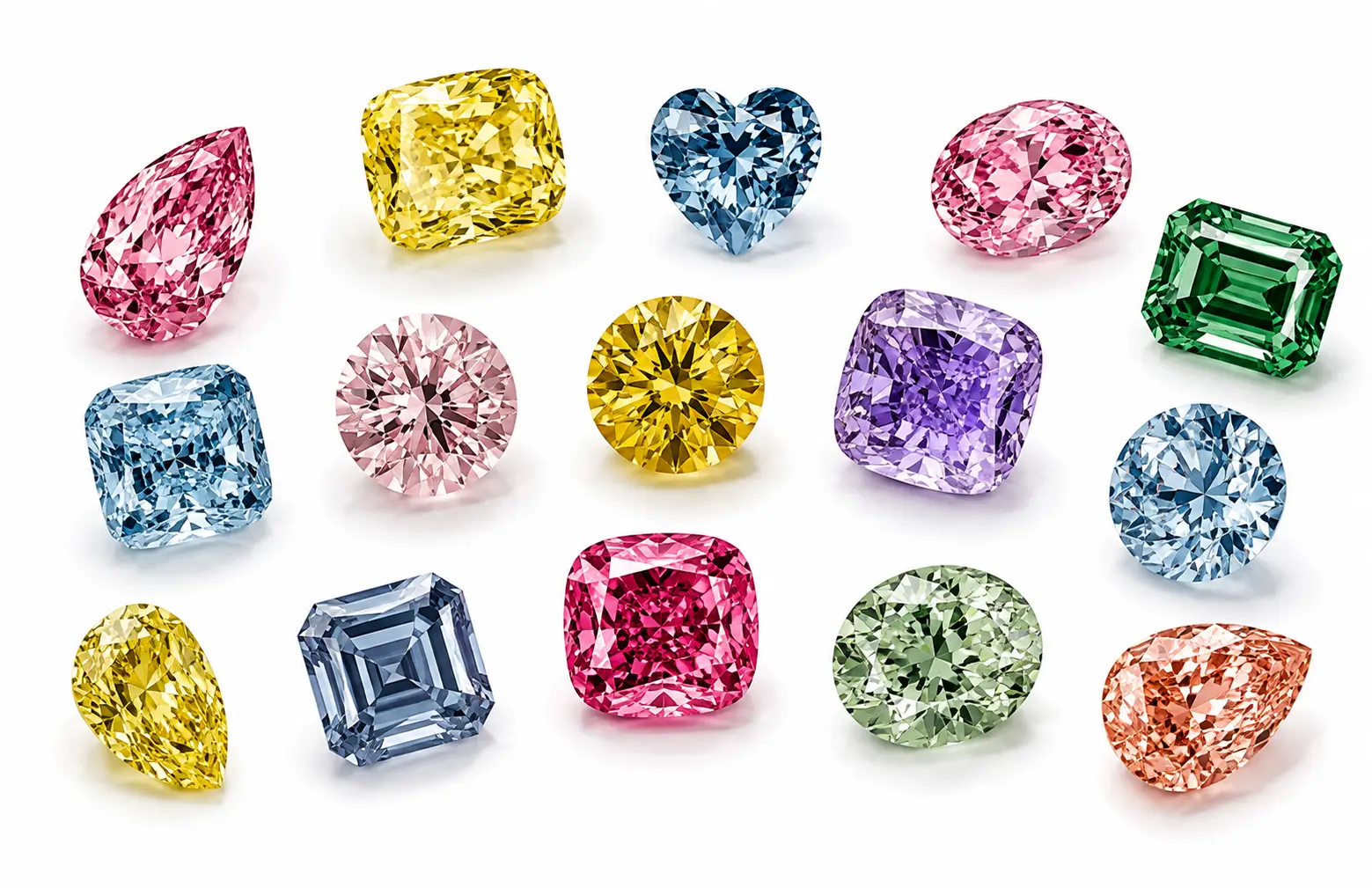 Colored diamonds