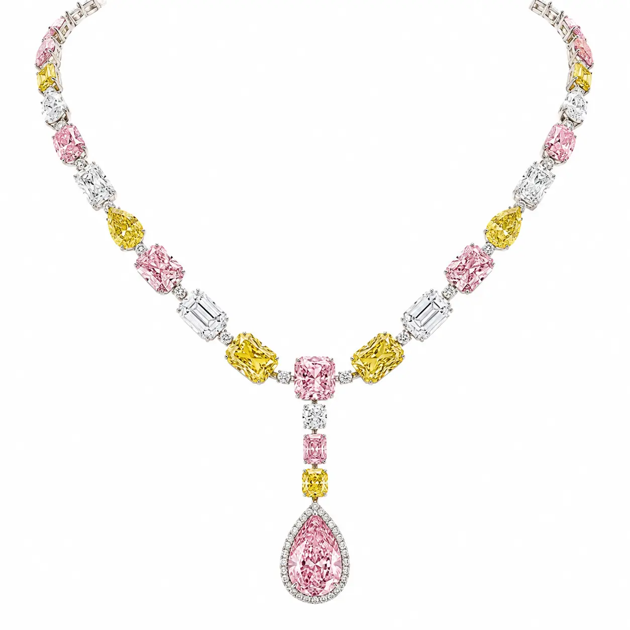 colored diamonds necklace
