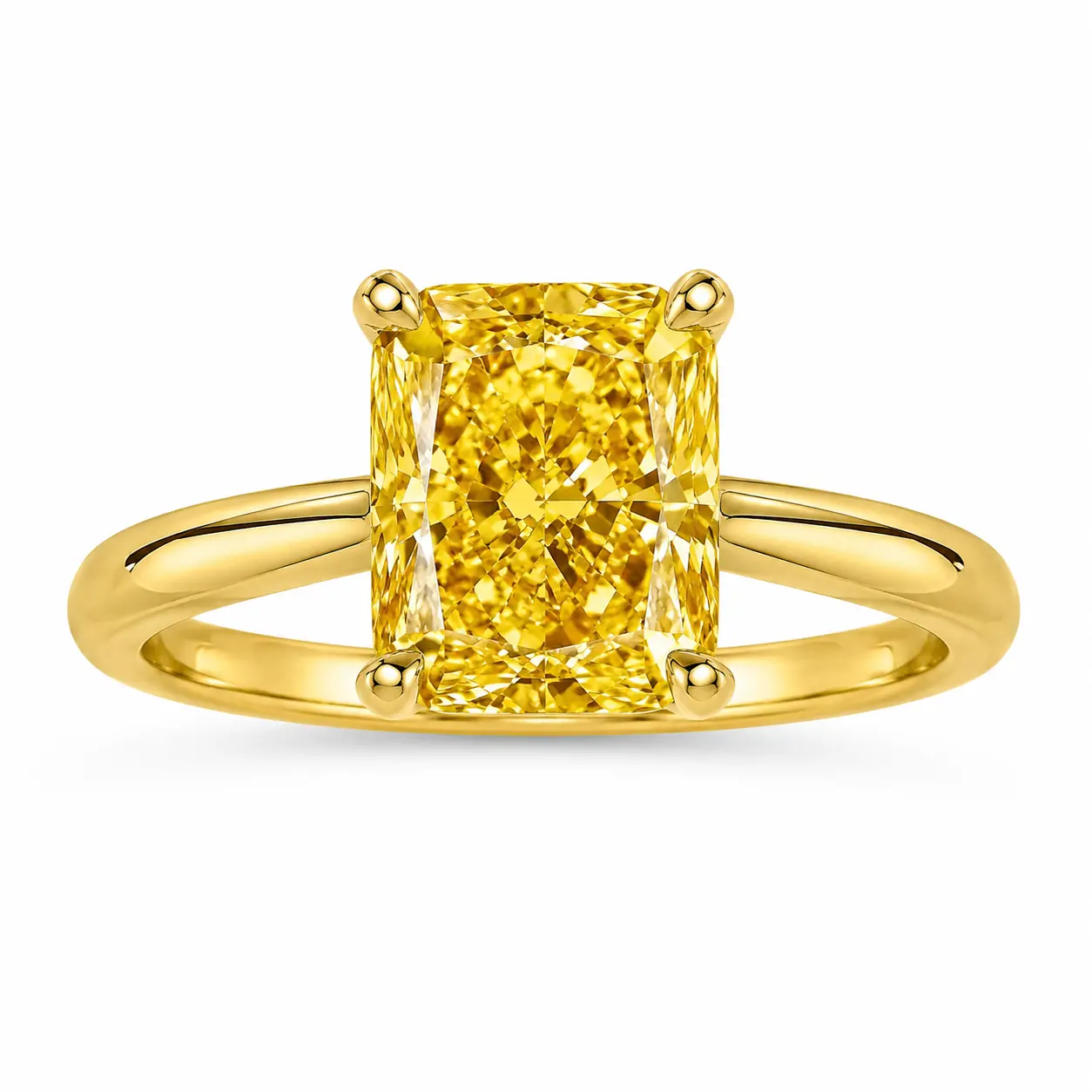 gold ring with yellow diamond
